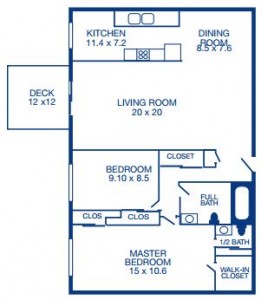 Two Bedroom/ Center