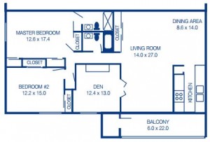 Two Bedroom with Den